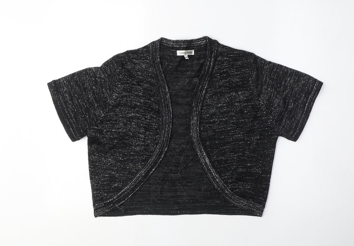 Tommy & Kate Womens Black Crew Neck Acrylic Shrug Jumper Size 16 - Sparkle