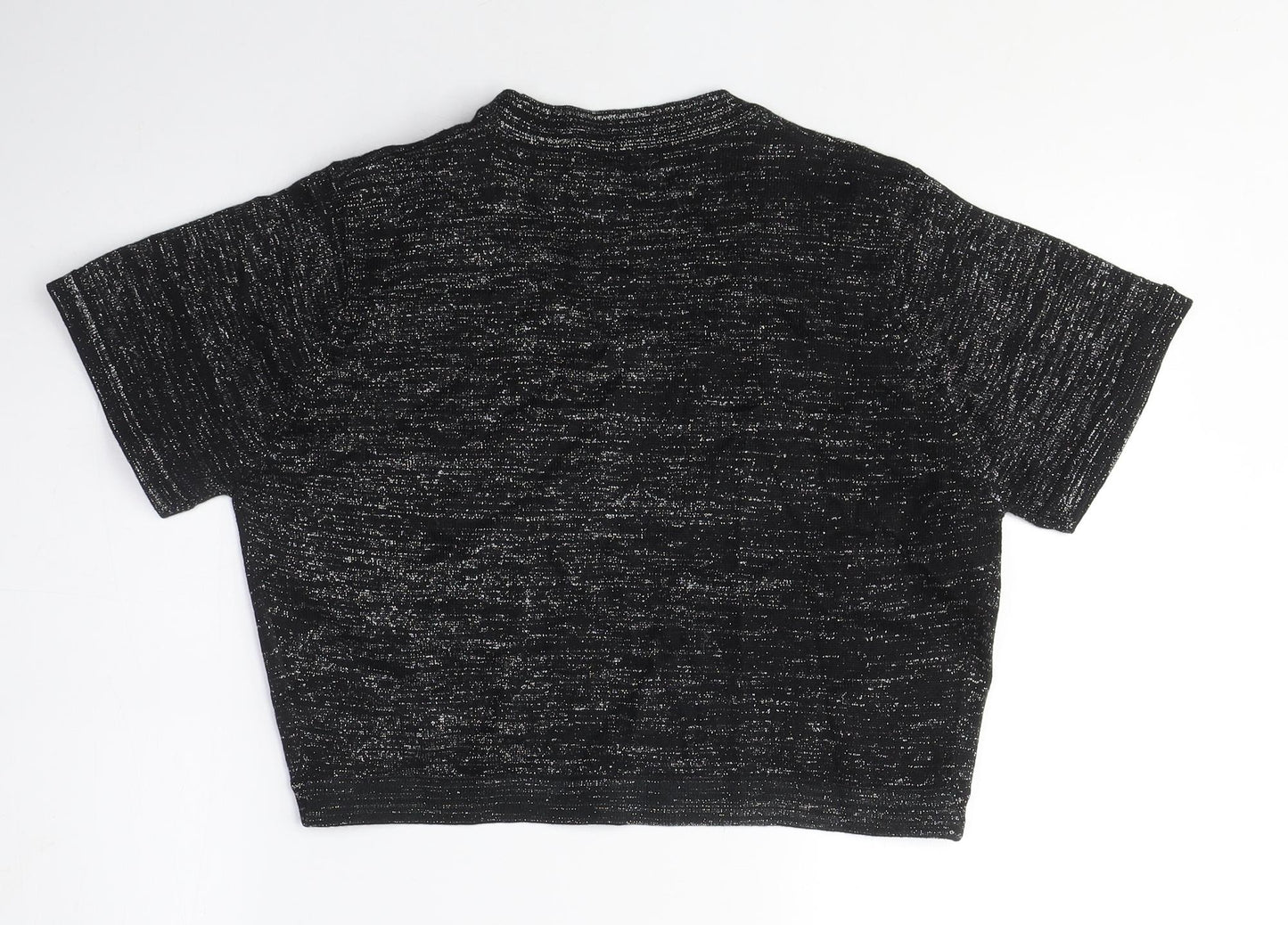 Tommy & Kate Womens Black Crew Neck Acrylic Shrug Jumper Size 16 - Sparkle