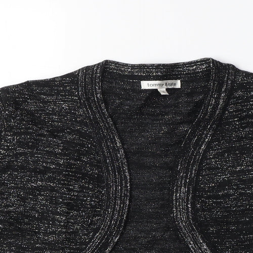 Tommy & Kate Womens Black Crew Neck Acrylic Shrug Jumper Size 16 - Sparkle