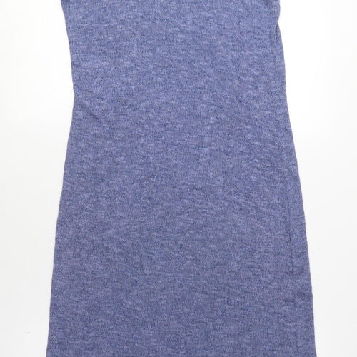 Miss Fiori Womens Blue Acrylic Bodycon Size 14 Scoop Neck