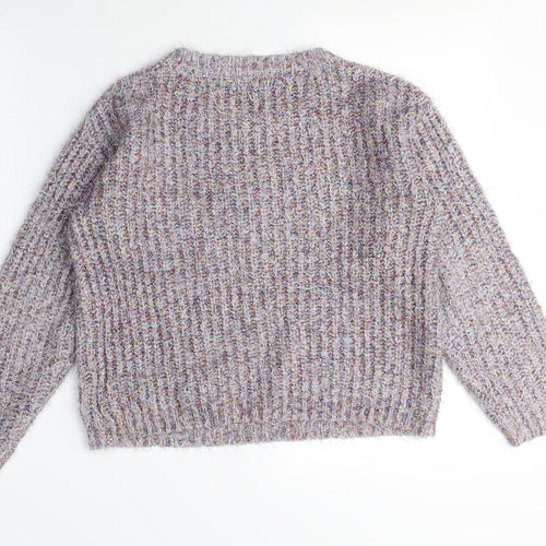 NEXT Girls Pink Crew Neck Nylon Pullover Jumper Size 11 Years - Sparkle