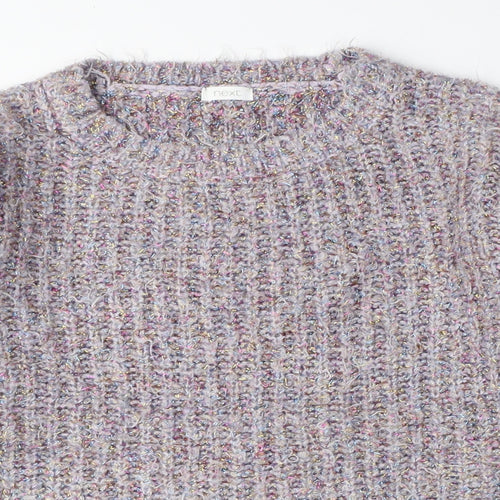 NEXT Girls Pink Crew Neck Nylon Pullover Jumper Size 11 Years - Sparkle