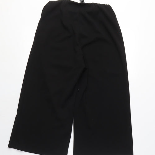 New Look Womens Black Polyester Capri Trousers Size 8 L20 in Regular Zip