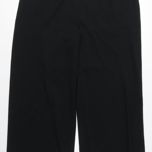 Marks and Spencer Womens Black Polyester Carrot Trousers Size 18 L29 in Regular - Elasticated Waist