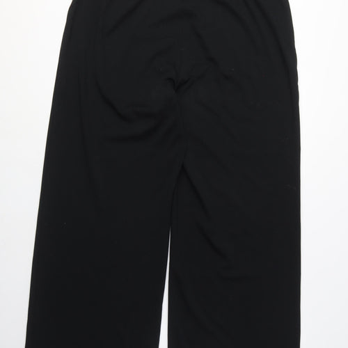 Marks and Spencer Womens Black Polyester Carrot Trousers Size 18 L29 in Regular - Elasticated Waist