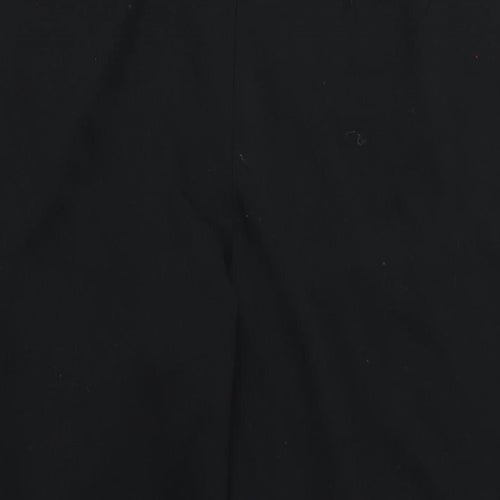 Marks and Spencer Womens Black Polyester Carrot Trousers Size 18 L29 in Regular - Elasticated Waist