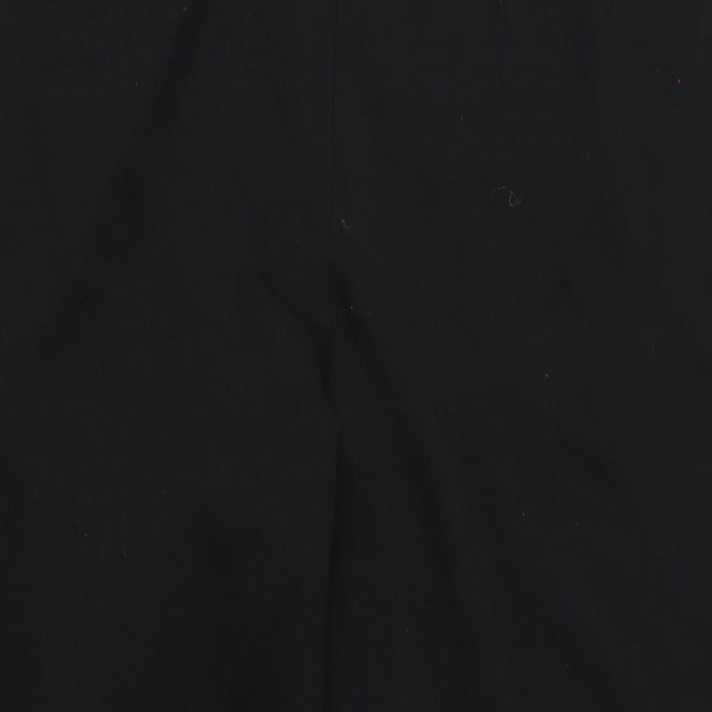 Marks and Spencer Womens Black Polyester Carrot Trousers Size 18 L29 in Regular - Elasticated Waist