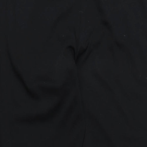 Marks and Spencer Womens Black Polyester Carrot Trousers Size 18 L29 in Regular - Elasticated Waist