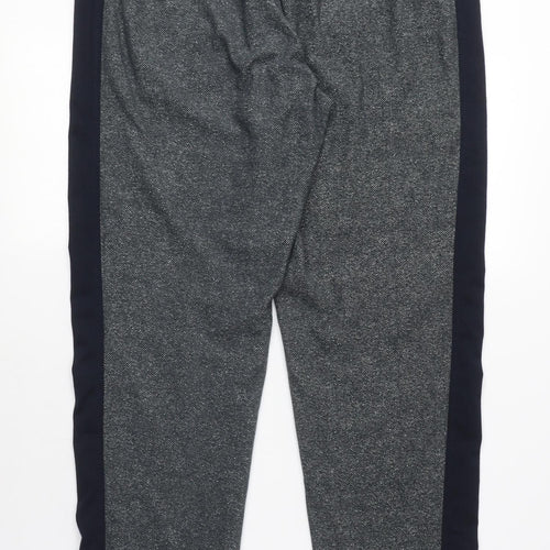 NEXT Womens Grey Polyester Jogger Trousers Size M L31 in Regular Tie - Elasticated Waist