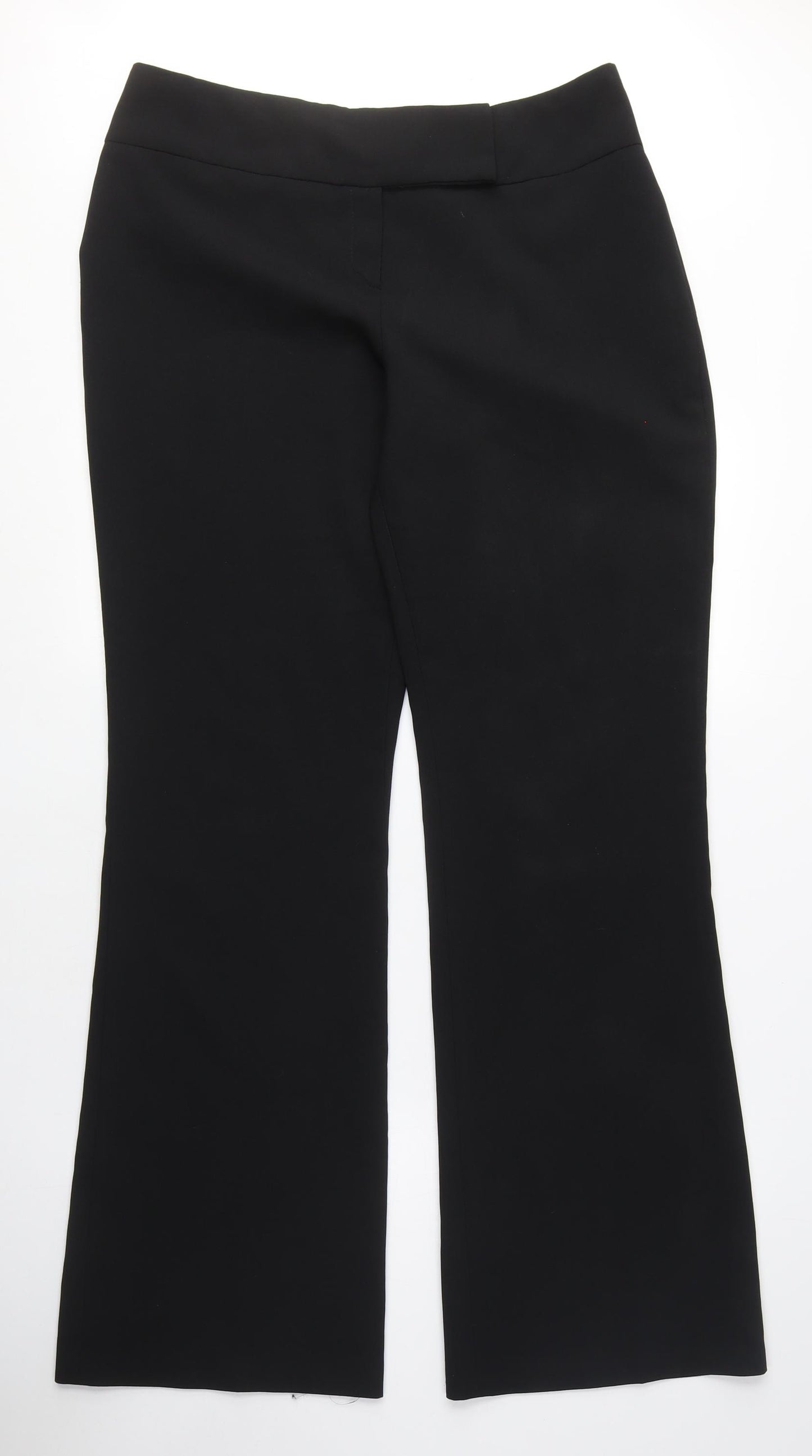 Dorothy Perkins Womens Black Polyester Trousers Size 14 L32 in Regular Zip