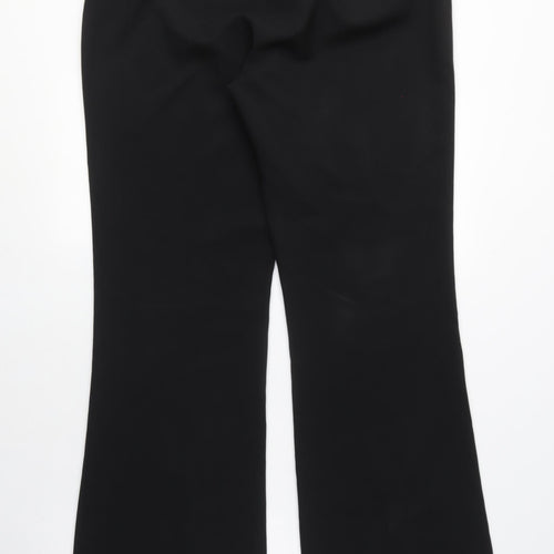 Dorothy Perkins Womens Black Polyester Trousers Size 14 L32 in Regular Zip