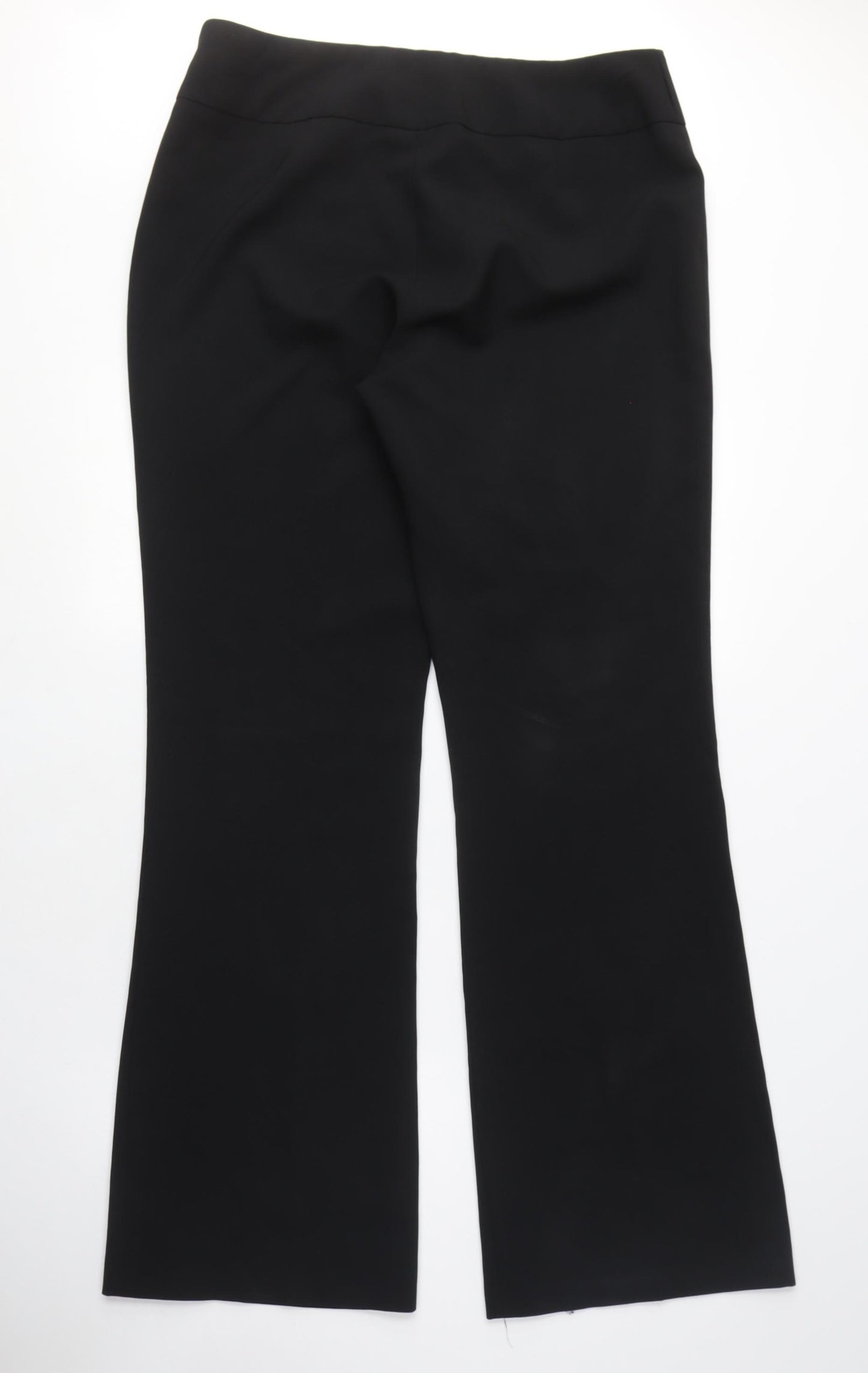 Dorothy Perkins Womens Black Polyester Trousers Size 14 L32 in Regular Zip
