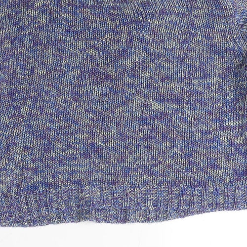 New Look Girls Blue Crew Neck Acrylic Pullover Jumper Size 12-13 Years - Cropped