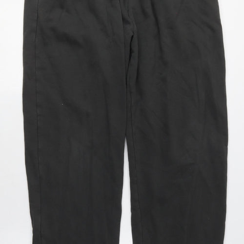 NEXT Womens Grey Cotton Jogger Trousers Size M L31 in Regular Tie