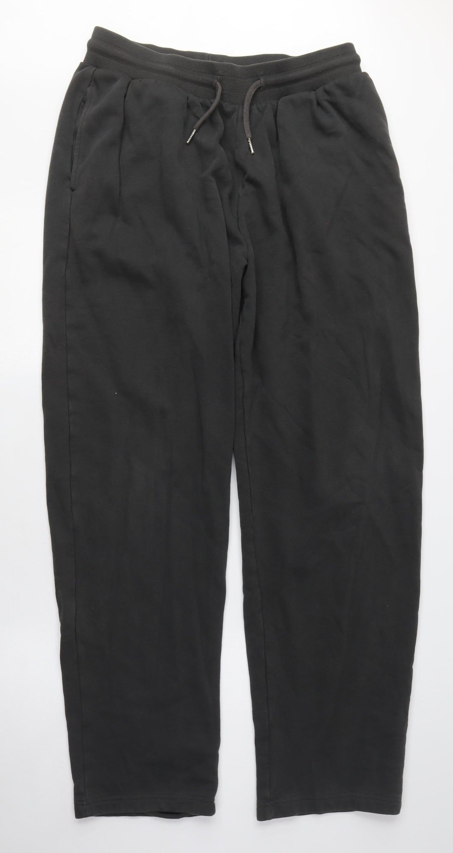 NEXT Womens Grey Cotton Jogger Trousers Size M L31 in Regular Tie