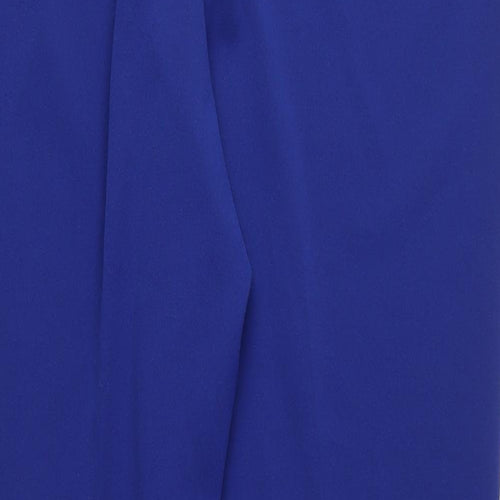 Edit Womens Blue Polyester Carrot Trousers Size 20 L29 in Regular - Elasticated Waist