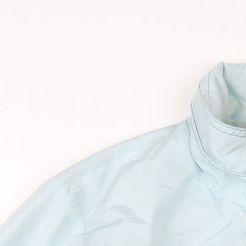Conceptk Womens Blue Rain Coat Coat Size 12 Zip
