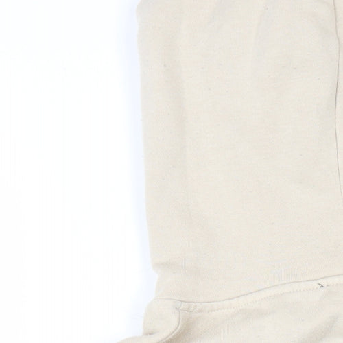 Zara Womens Beige Cotton Pullover Hoodie Size L Pullover