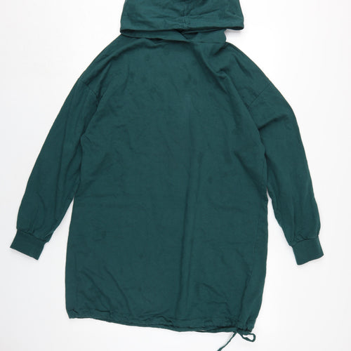 ASOS Womens Green Cotton Pullover Hoodie Size 12 Pullover