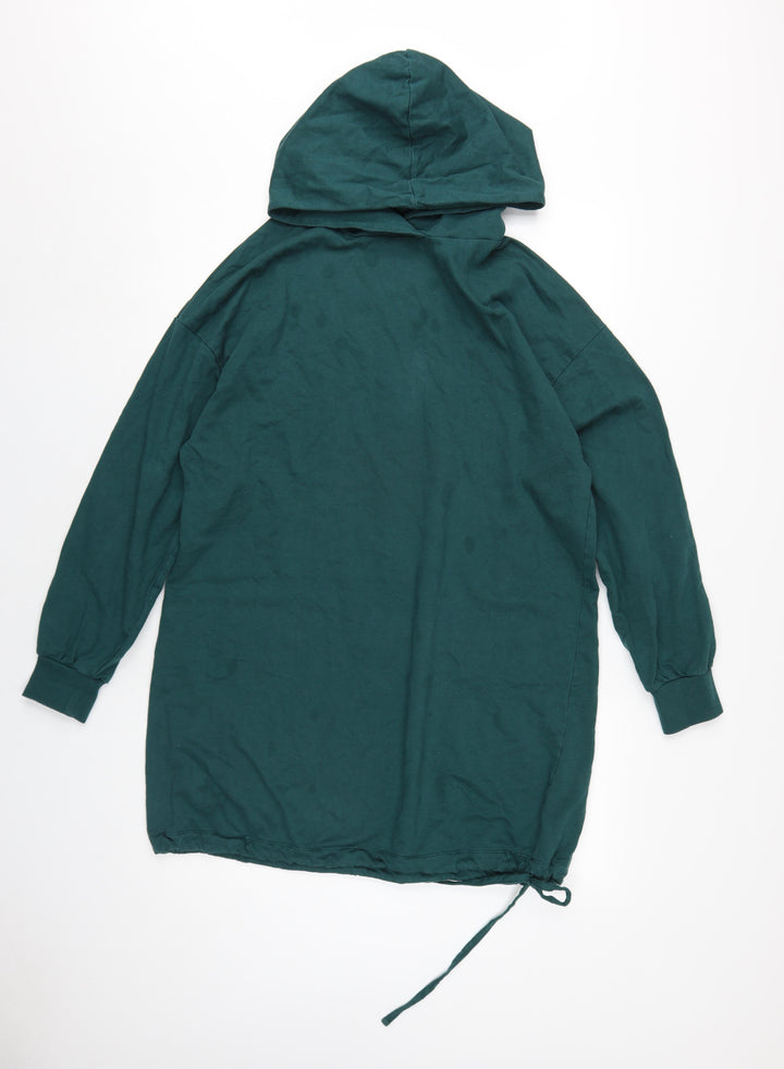 ASOS Womens Green Cotton Pullover Hoodie Size 12 Pullover