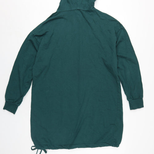 ASOS Womens Green Cotton Pullover Hoodie Size 12 Pullover
