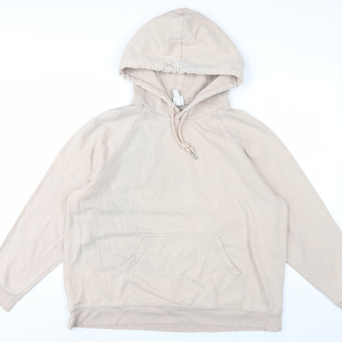 H&M Womens Beige Cotton Pullover Hoodie Size XL Pullover