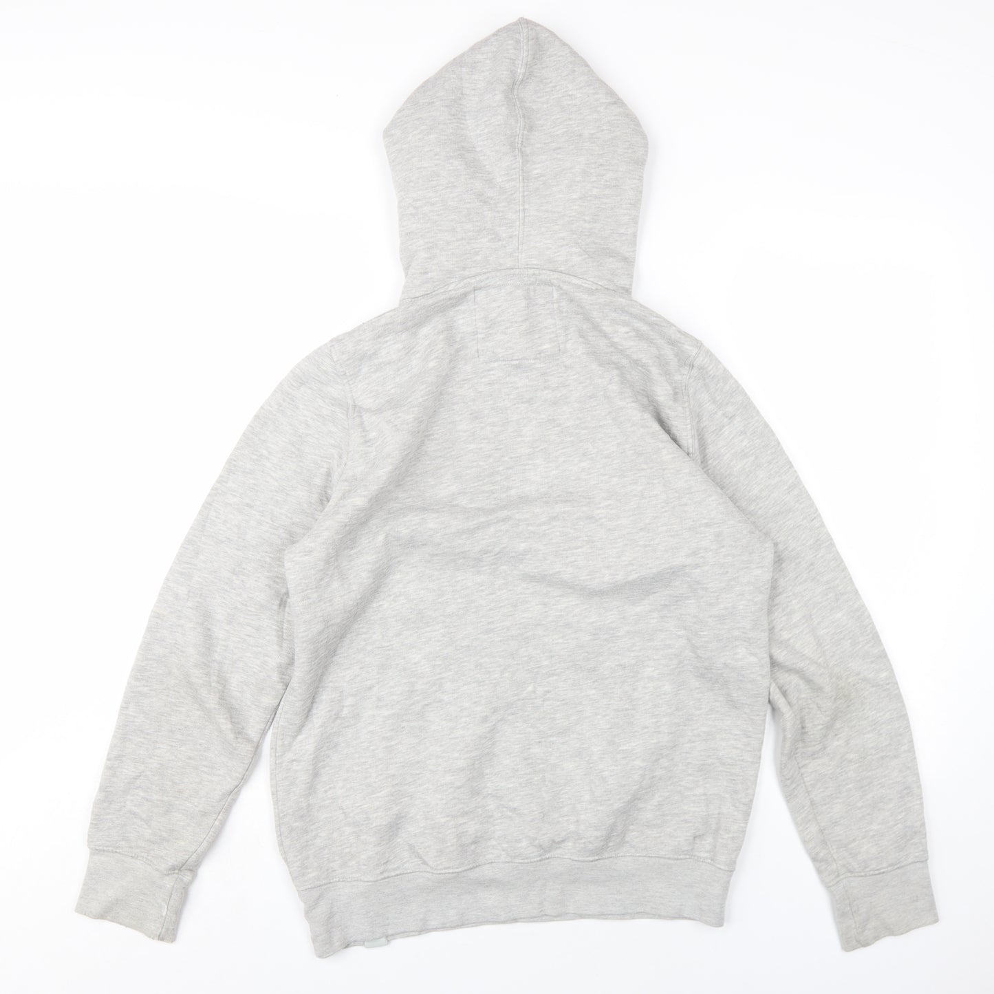 Pull&Bear Mens Grey Cotton Pullover Hoodie Size M