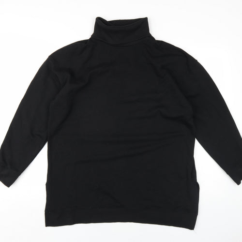 New Look Womens Black Cotton Pullover Sweatshirt Size L Pullover