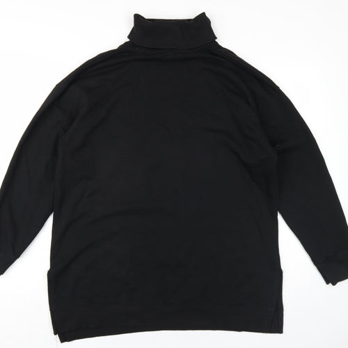 New Look Womens Black Cotton Pullover Sweatshirt Size L Pullover