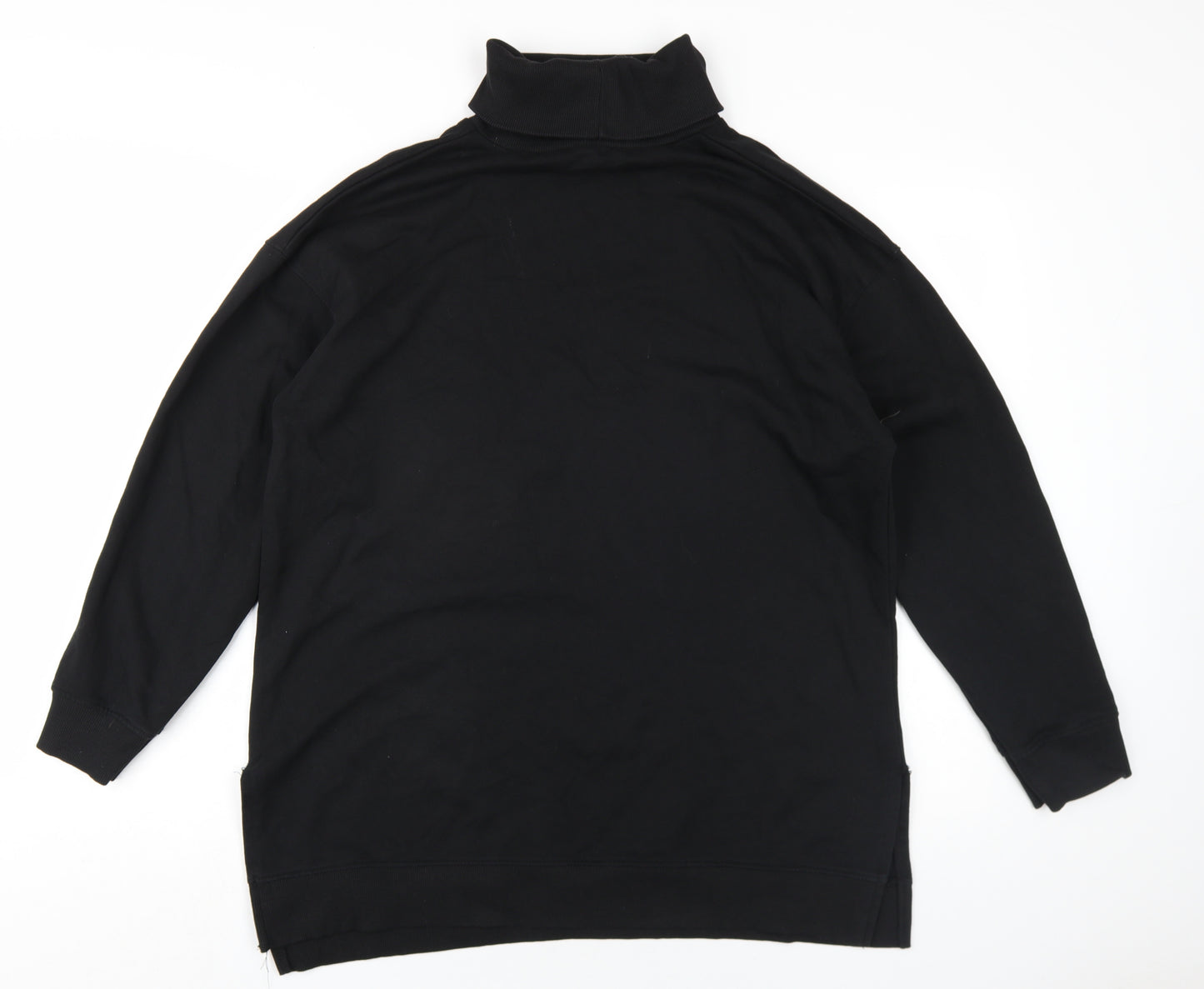 New Look Womens Black Cotton Pullover Sweatshirt Size L Pullover