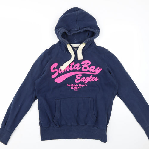 NEXT Womens Blue Cotton Pullover Hoodie Size 14 Pullover