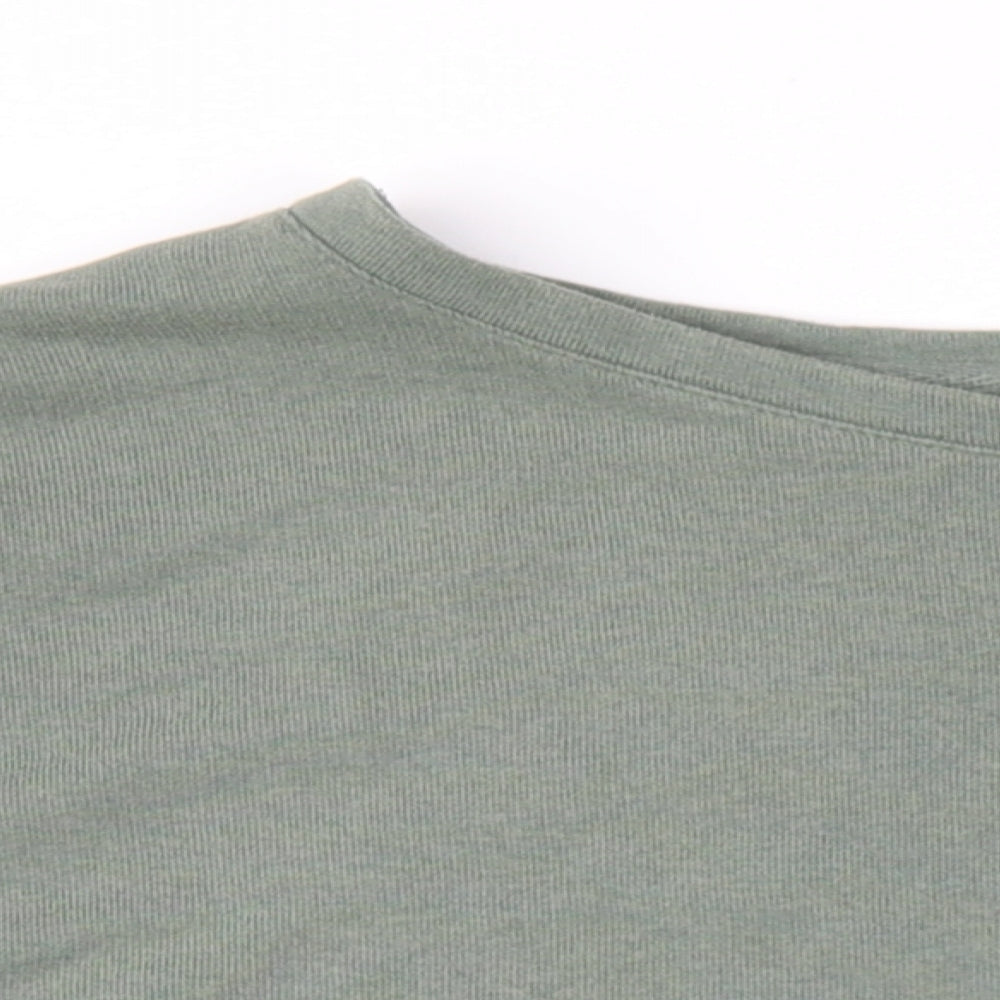 Pull&Bear Womens Green Cotton Pullover Sweatshirt Size XL Pullover