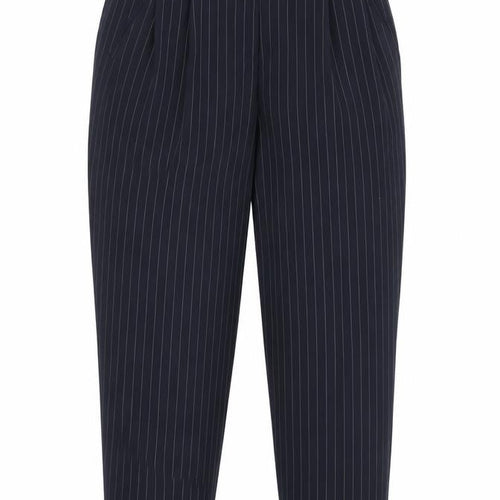 Warehouse Womens Black Striped Polyester Dress Pants Trousers Size 8 L25 in Regular Zip