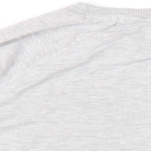 GOODMOVE Womens Grey Vinyl Pullover Sweatshirt Size 16 Pullover