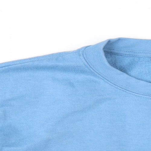Zara Womens Blue Cotton Pullover Sweatshirt Size S Pullover