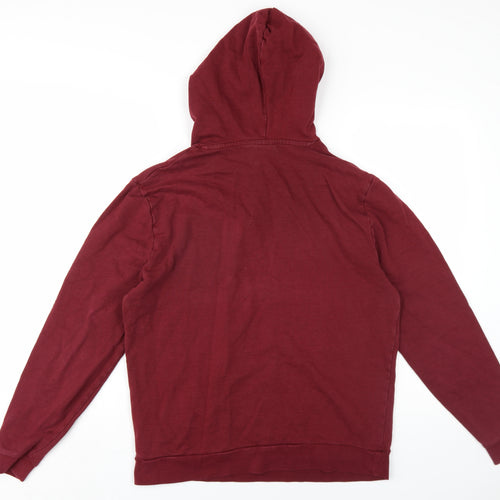 ASOS Mens Red Cotton Pullover Hoodie Size M