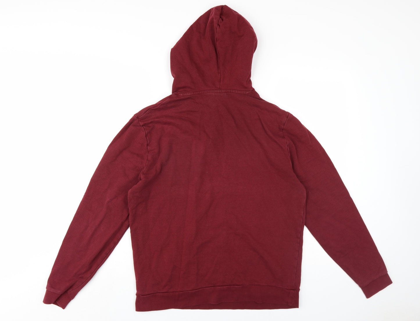 ASOS Mens Red Cotton Pullover Hoodie Size M