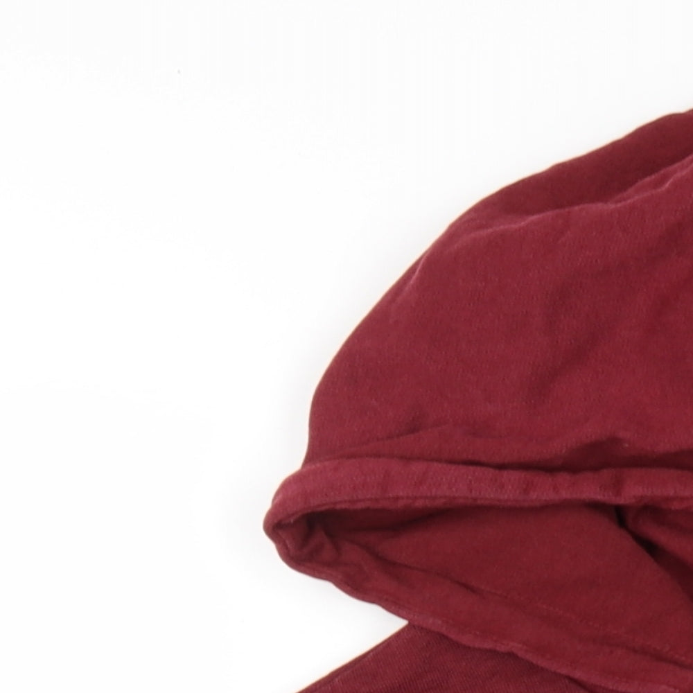 ASOS Mens Red Cotton Pullover Hoodie Size M