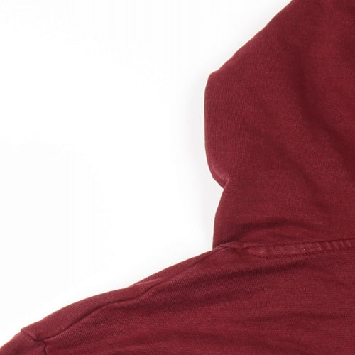 ASOS Mens Red Cotton Pullover Hoodie Size M