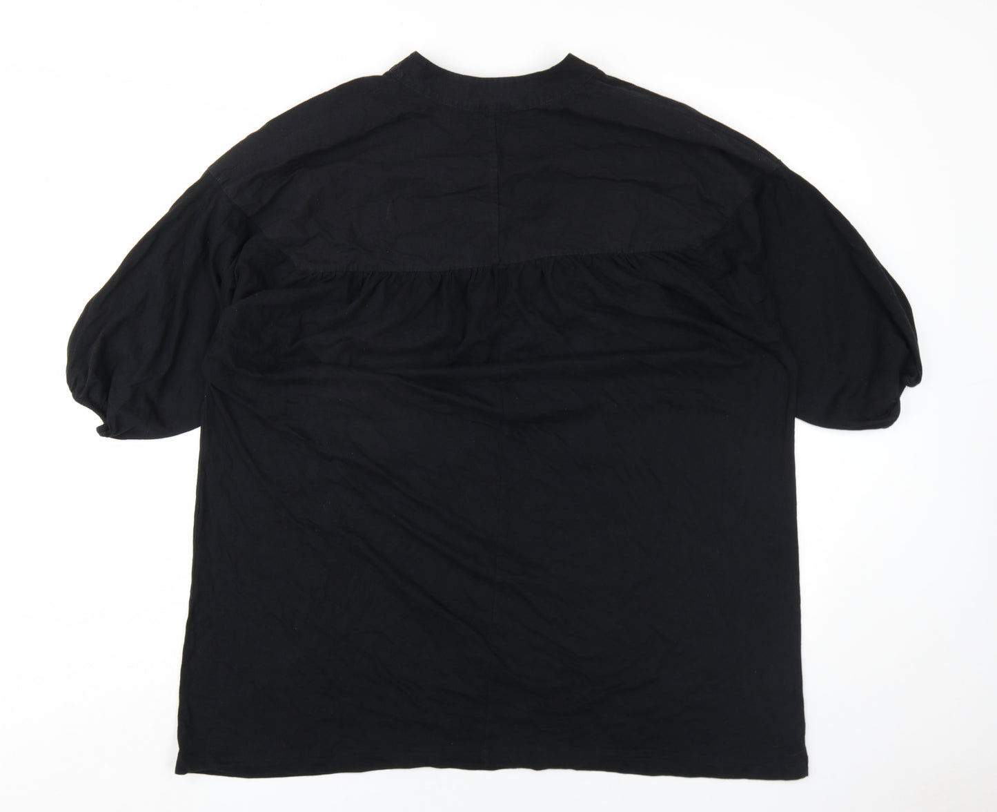 Zara Womens Black Cotton Basic T-Shirt Size XS Round Neck