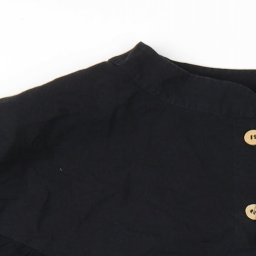 Zara Womens Black Cotton Basic T-Shirt Size XS Round Neck