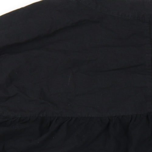 Zara Womens Black Cotton Basic T-Shirt Size XS Round Neck