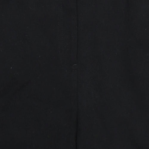Marks and Spencer Womens Black Viscose Trousers Size 14 L29 in Regular Zip