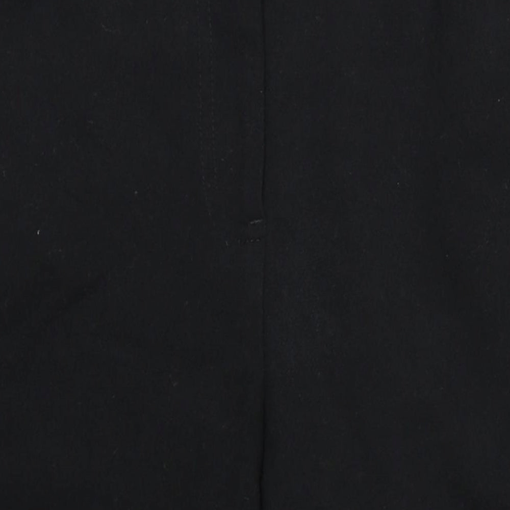 Marks and Spencer Womens Black Viscose Trousers Size 14 L29 in Regular Zip