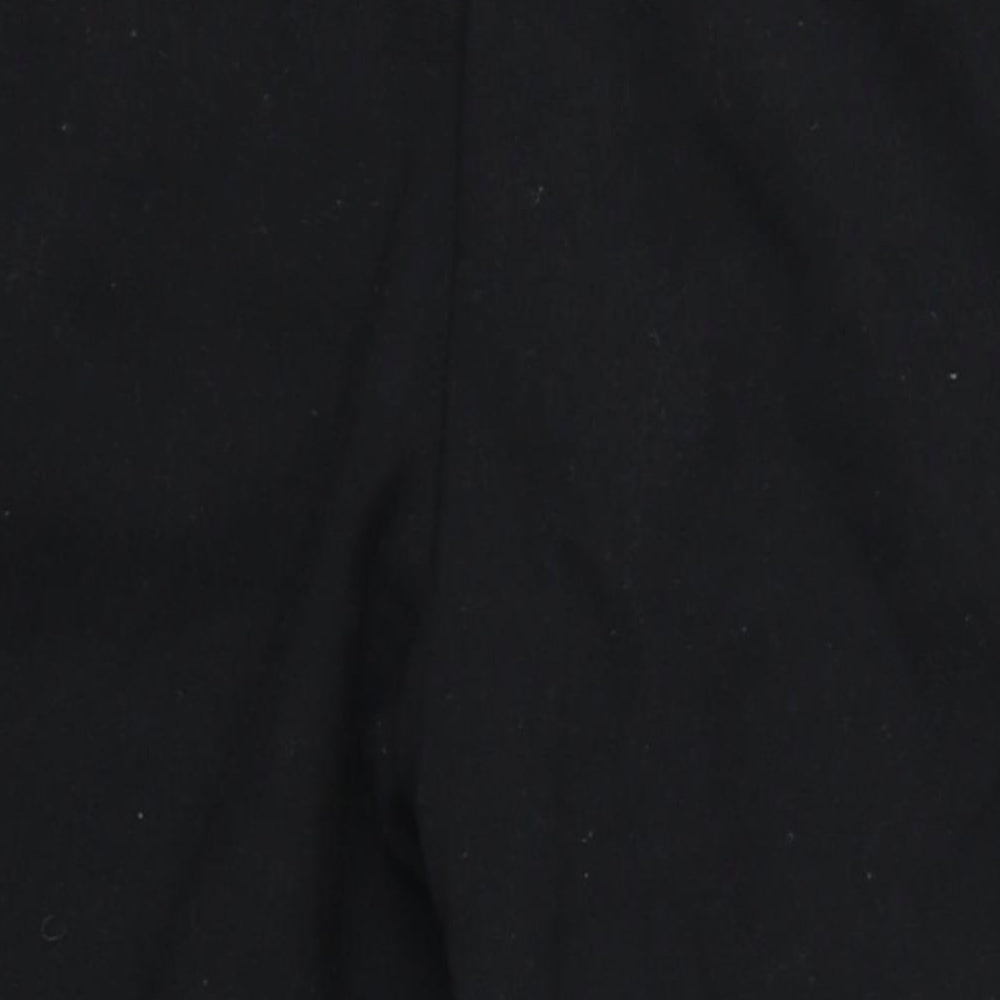 Marks and Spencer Womens Black Viscose Trousers Size 14 L29 in Regular Zip