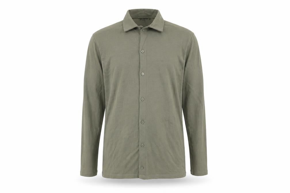 ASOS Mens Green Cotton Button-Up Size L Collared Button