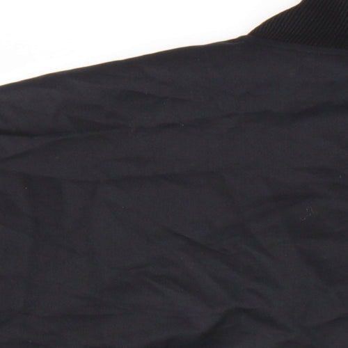 Boohoo Womens Black Bomber Jacket Jacket Size 10 Zip