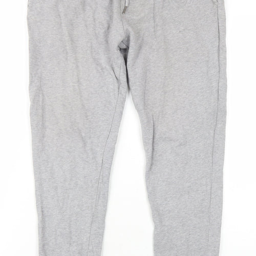 ASOS Mens Grey Cotton Jogger Trousers Size M L30 in Regular Drawstring