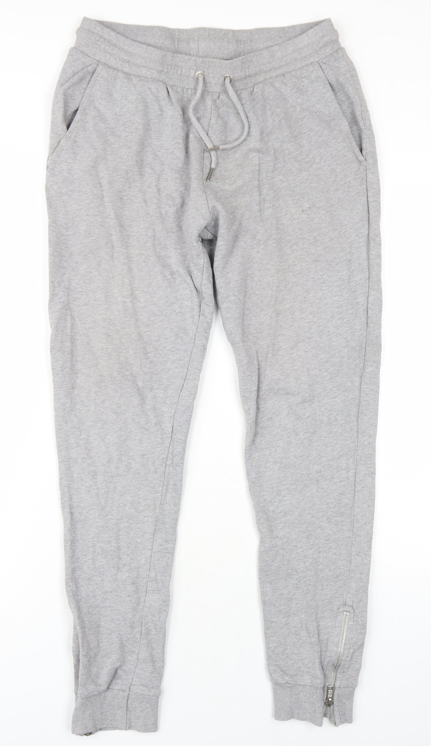 ASOS Mens Grey Cotton Jogger Trousers Size M L30 in Regular Drawstring