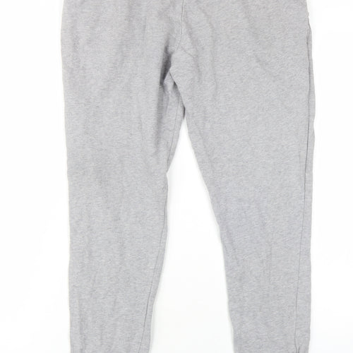 ASOS Mens Grey Cotton Jogger Trousers Size M L30 in Regular Drawstring